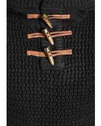 schwarzer Strick Pullover mit einem Kapuze von Redefined Rebel