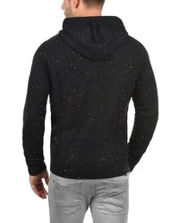 schwarzer Strick Pullover mit einem Kapuze von Solid