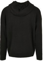 schwarzer Strick Pullover mit einem Kapuze von Urban Classics