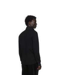 schwarzer Strick Pullover mit einem Reißverschluß von BOSS