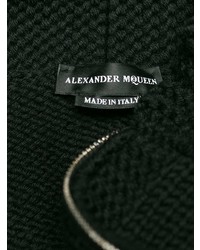 schwarzer Strick Pullover mit einem Reißverschluß von Alexander McQueen