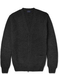schwarzer Strick Pullover mit einem Reißverschluß von Lanvin