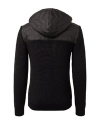 schwarzer Strick Pullover mit einem Reißverschluß von Tom Tailor