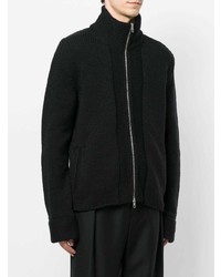 schwarzer Strick Pullover mit einem Reißverschluß von Maison Margiela