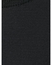 schwarzer Strick Pullover mit einem Rundhalsausschnitt von Maison Margiela