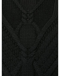 schwarzer Strick Pullover mit einem Rundhalsausschnitt von Neil Barrett