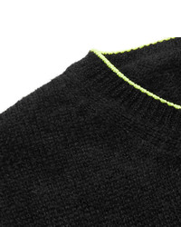 schwarzer Strick Pullover mit einem Rundhalsausschnitt von Christopher Kane