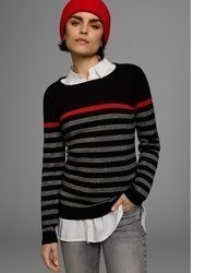 schwarzer Strick Pullover von AJC