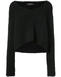 schwarzer Strick Pullover von Amiri