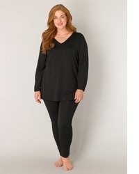 schwarzer Strick Pullover von Base Level Curvy