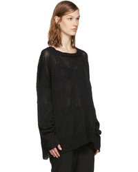 schwarzer Strick Pullover von Ann Demeulemeester