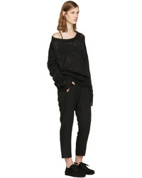 schwarzer Strick Pullover von Ann Demeulemeester