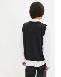 schwarzer Strick Pullover von bonprix