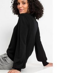 schwarzer Strick Pullover von bonprix