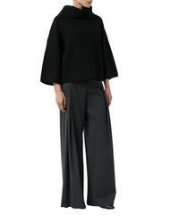 schwarzer Strick Pullover von Comma