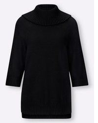 schwarzer Strick Pullover von Heine