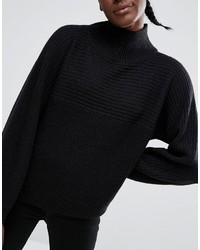 schwarzer Strick Pullover von Monki