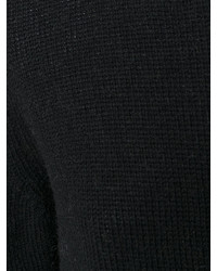 schwarzer Strick Pullover von Lanvin