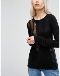 schwarzer Strick Pullover von Weekday