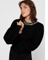 schwarzer Strick Pullover von Only