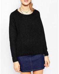 schwarzer Strick Pullover von Ichi