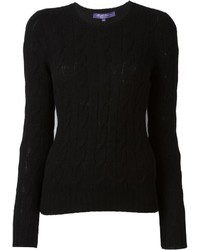 schwarzer Strick Pullover von Ralph Lauren