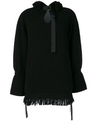 schwarzer Strick Pullover von Sacai