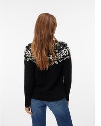 schwarzer Strick Pullover von Vero Moda