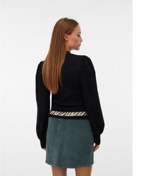 schwarzer Strick Pullover von Vero Moda