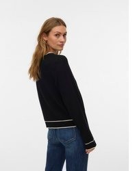 schwarzer Strick Pullover von Vero Moda