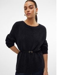 schwarzer Strick Pullover von Vero Moda