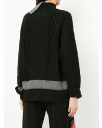 schwarzer Strick Rollkragenpullover von Maison Mihara Yasuhiro