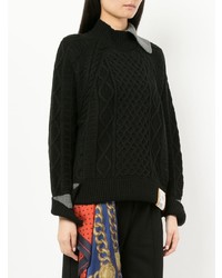 schwarzer Strick Rollkragenpullover von Maison Mihara Yasuhiro