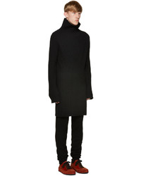 schwarzer Strick Rollkragenpullover von Ann Demeulemeester