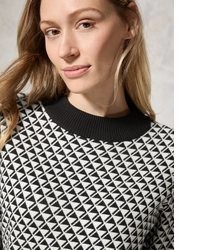 schwarzer Strick Rollkragenpullover von Cecil