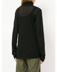 schwarzer Strick Rollkragenpullover von Matin