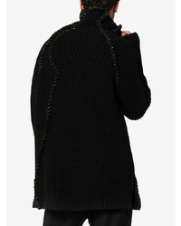 schwarzer Strick Rollkragenpullover von Yohji Yamamoto