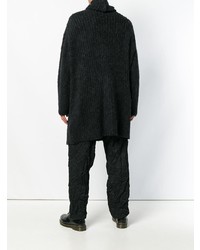 schwarzer Strick Rollkragenpullover von Yohji Yamamoto