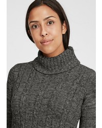 schwarzer Strick Rollkragenpullover von OXMO