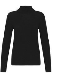 schwarzer Strick Rollkragenpullover von OXMO