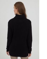 schwarzer Strick Rollkragenpullover von OXMO