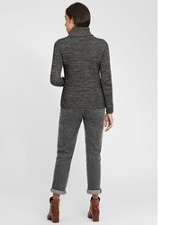 schwarzer Strick Rollkragenpullover von OXMO
