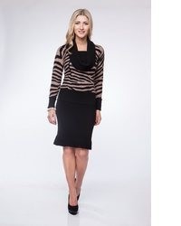 schwarzer Strick Rollkragenpullover von Passioni