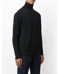 schwarzer Strick Rollkragenpullover von Stephan Schneider