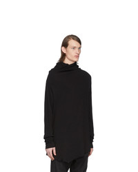 schwarzer Strick Rollkragenpullover von Julius