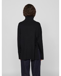 schwarzer Strick Rollkragenpullover von Vila