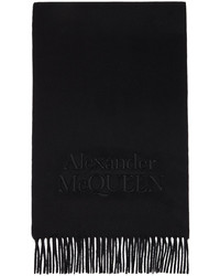 schwarzer Strick Schal von Alexander McQueen