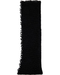 schwarzer Strick Schal von Ernest W. Baker