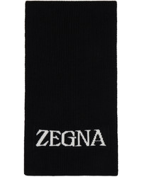 schwarzer Strick Schal von Zegna
