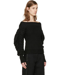 schwarzer Strick Strickpullover von Lemaire